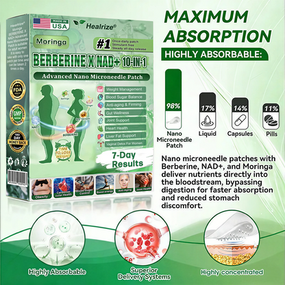 𝐎𝐟𝐟𝐢𝐜𝐢𝐚𝐥 𝐔𝐒 𝐒𝐭𝐨𝐫𝐞 🇺🇸  | 🧑‍⚕️Healrize® Moringa · Berberine × NAD+ 𝟏𝟎-𝐢𝐧-𝟏 𝐀𝐝𝐯𝐚𝐧𝐜𝐞𝐝 𝐍𝐚𝐧𝐨 𝐌𝐢𝐜𝐫𝐨𝐧𝐞𝐞𝐝𝐥𝐞 𝐏𝐚𝐭𝐜𝐡 — 𝐎𝐧𝐜𝐞 𝐃𝐚𝐢𝐥𝐲, 𝐕𝐢𝐬𝐢𝐛𝐥𝐞 𝐑𝐞𝐬𝐮𝐥𝐭𝐬 𝐢𝐧 𝟕 𝐃𝐚𝐲𝐬 - Am
