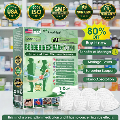 𝐎𝐟𝐟𝐢𝐜𝐢𝐚𝐥 𝐔𝐒 𝐒𝐭𝐨𝐫𝐞 🇺🇸  | 🧑‍⚕️Healrize® Moringa · Berberine × NAD+ 𝟏𝟎-𝐢𝐧-𝟏 𝐀𝐝𝐯𝐚𝐧𝐜𝐞𝐝 𝐍𝐚𝐧𝐨 𝐌𝐢𝐜𝐫𝐨𝐧𝐞𝐞𝐝𝐥𝐞 𝐏𝐚𝐭𝐜𝐡 — 𝐎𝐧𝐜𝐞 𝐃𝐚𝐢𝐥𝐲, 𝐕𝐢𝐬𝐢𝐛𝐥𝐞 𝐑𝐞𝐬𝐮𝐥𝐭𝐬 𝐢𝐧 𝟕 𝐃𝐚𝐲𝐬 - Am