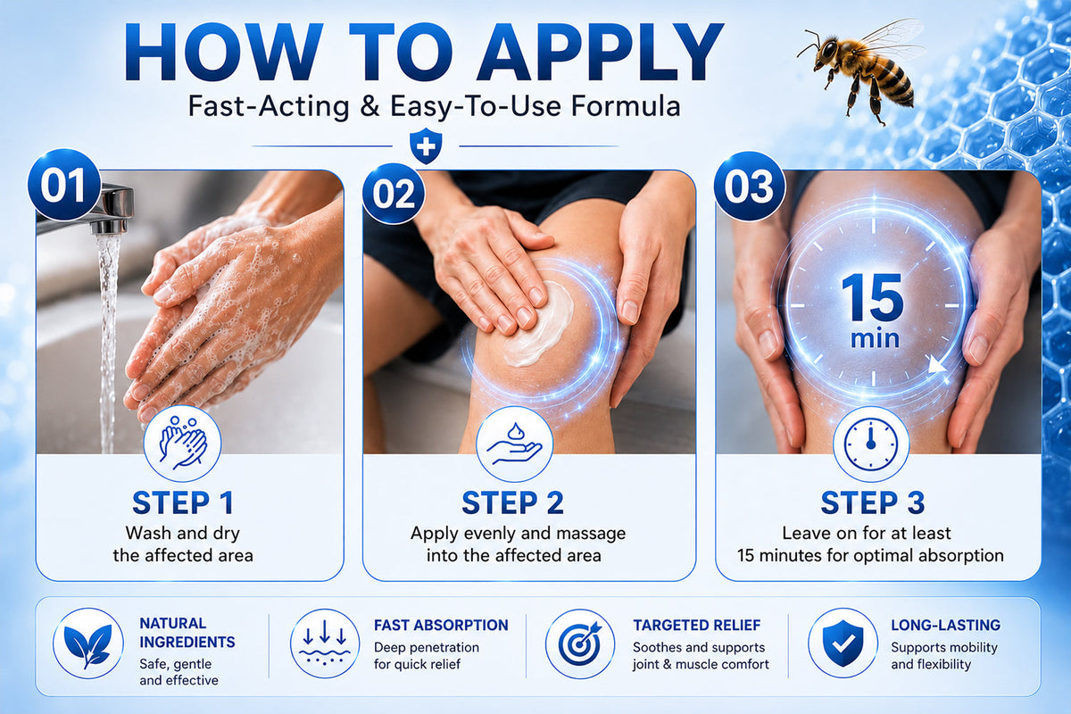 [white] Healrize® Bee Venom Joint Relief Cream 🦵Powerful Bee Venom Cream for Joint & Muscle Pain Relief – Feel Comfort in Minutes