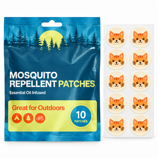 Velnoriah Orange Cat Mosquito Repellent Patches | 10-Pack