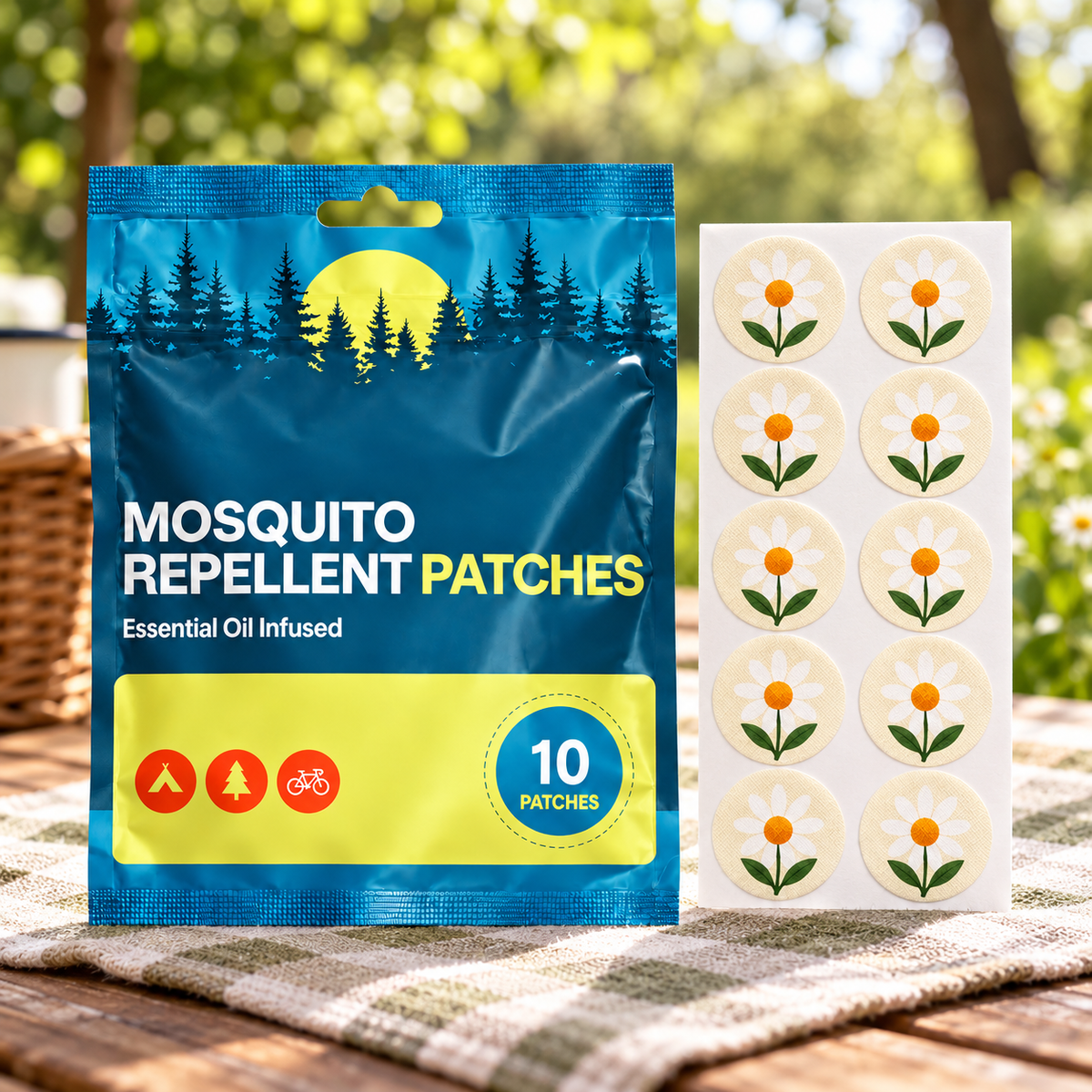 Velnoriah Daisy Design Mosquito Repellent Patches | 10-Pack