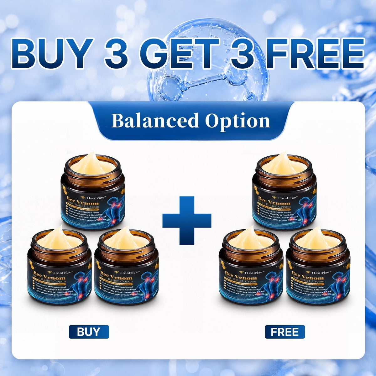 [white] Healrize® Bee Venom Joint Relief Cream 🦵Powerful Bee Venom Cream for Joint & Muscle Pain Relief – Feel Comfort in Minutes