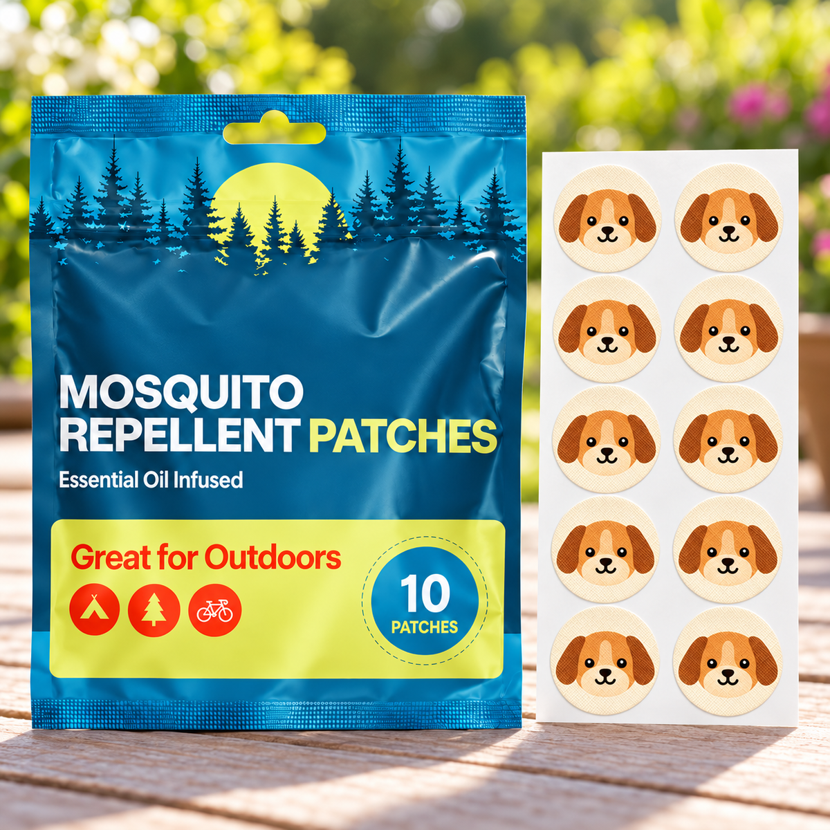 Velnoriah Puppy Design Mosquito Repellent Patches | 10-Pack