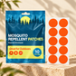 Velnoriah Bright Orange Round Mosquito Repellent Patches | 10-Pack