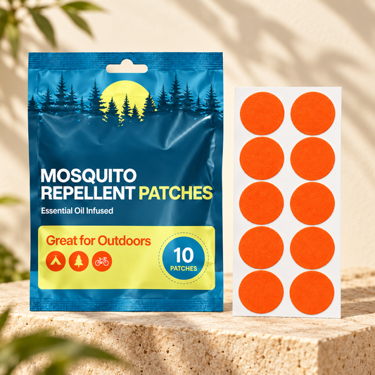 Velnoriah Bright Orange Round Mosquito Repellent Patches | 10-Pack