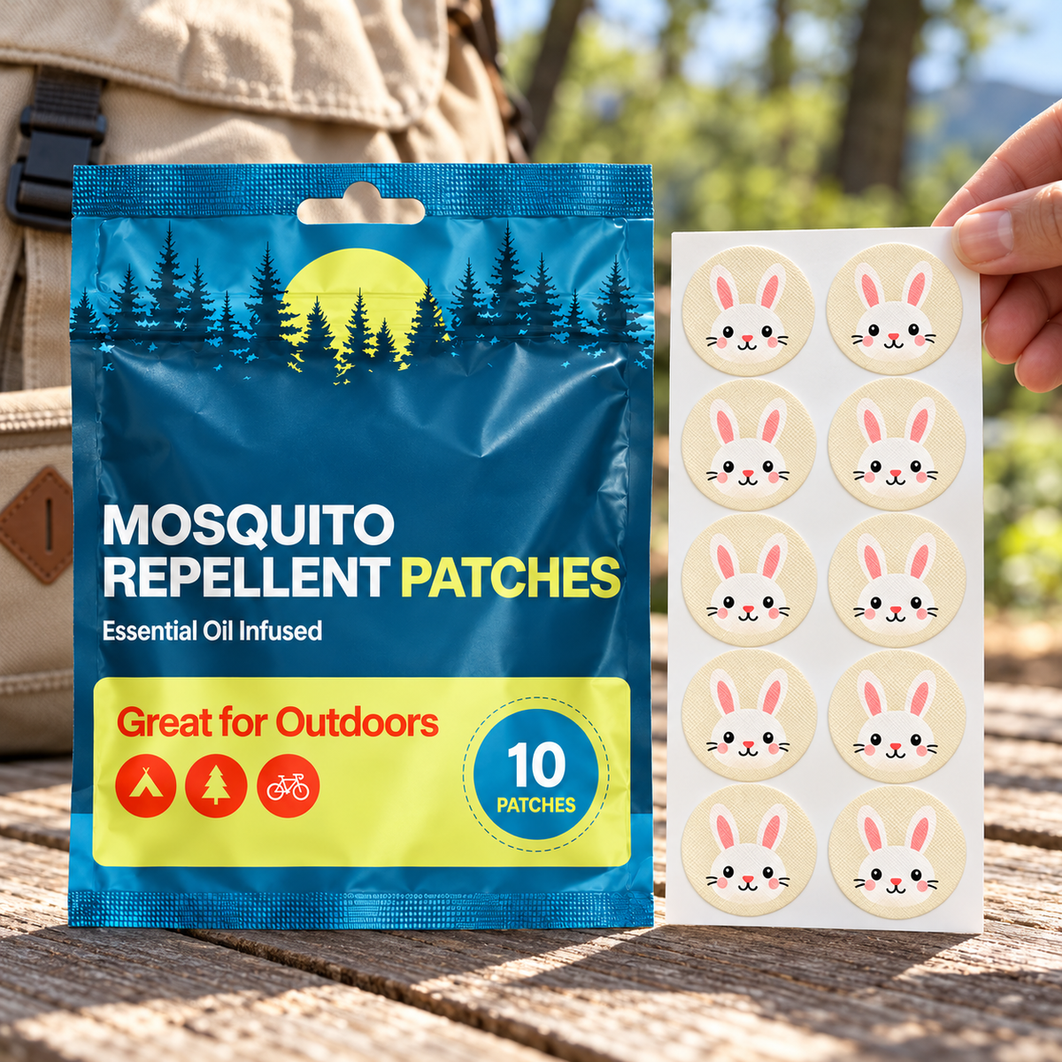 Velnoriah Bunny Design Mosquito Repellent Patches | 10-Pack