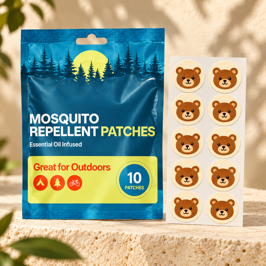 Velnoriah Brown Bear Mosquito Repellent Patches | 10-Pack