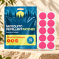 Velnoriah Bright Pink Round Mosquito Repellent Patches | 10-Pack
