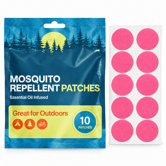 Velnoriah Bright Pink Round Mosquito Repellent Patches | 10-Pack