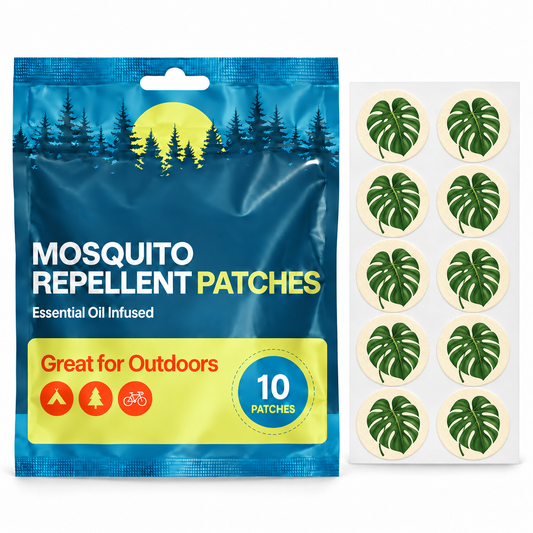 Velnoriah Monstera Leaf Design Mosquito Repellent Patches | 10-Pack